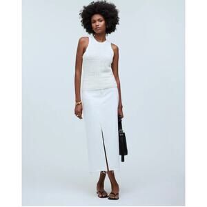 Madewell White Sleeveless Knit Top